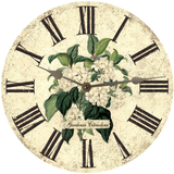 Gardenia Flower Wall Clock