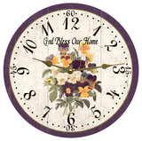 Pansy Clock Gold Hands