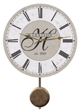 Personalized Gray Wedding Pendulum Clock