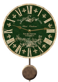 Green Toile Pendulum Clock