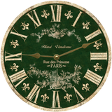 Green Toile Clock