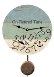 Handmade Retirement Clock with Beach Design Pendulum Clock