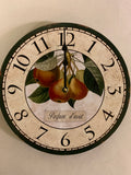 Pear Clock- French Pears Clock- Kitchen Clock
