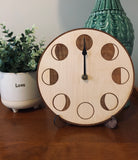 Wooden Moon Phase Clock