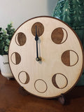 Wooden Moon Phase Clock