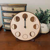 Wooden Moon Phase Clock