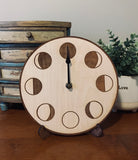 Wooden Moon Phase Clock