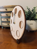 Wooden Moon Phase Clock