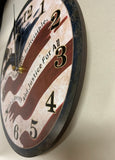 Handmade Americana Clock – Patriotic Wall Decor