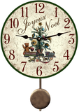 Joyeux Noel Christmas Pendulum Wall Clock