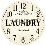 Laundry Room Themed Wall Clock