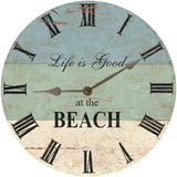 Life is Good at the Beach Wall Clock