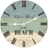 Life is Good at the Beach Wall Clock