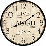 Live Laugh Love Clock