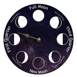 Moon Phase Clock Gold Hand