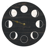 navy blue Moon Phase Wall Clock