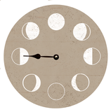 Lavender Moon Phase Wall Clock