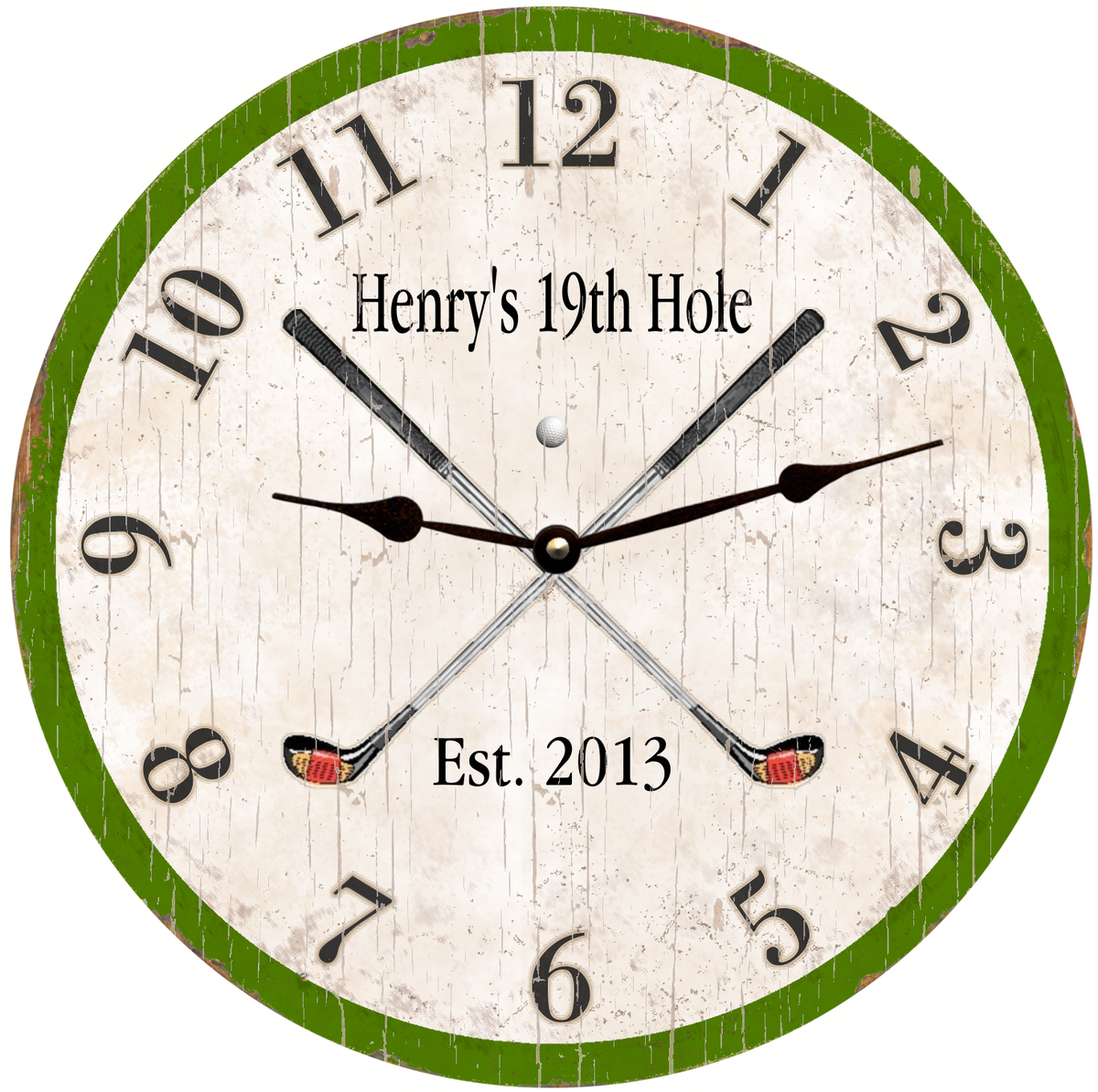 Personalized Golf Wall Clock | Time Flies Clocks