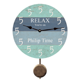 Personalized Five O' Clock Somewhere Beach Pendulum Clock