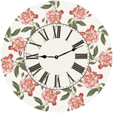 Pink Rose Clock