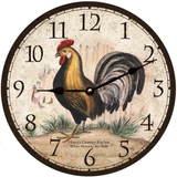 Personalized Rustic Rooster Clock