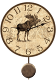 Rustic Moose Clock with Pendulum