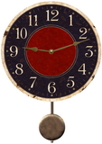 Rustic Wall Clock Navy Blue with pendulum