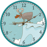 Ski Moose Clock