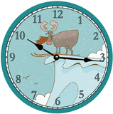 Ski Moose Clock
