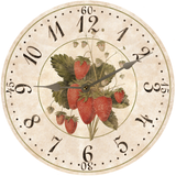 Strawberry Clock silver hands