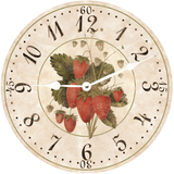 Strawberry Clock white hands