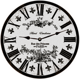 White Toile French Clock