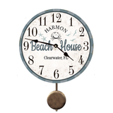 Personalized White Beach Clock Pendulum Clock