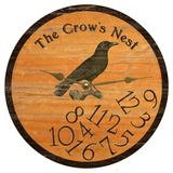 Black Crow Whatever Clock with gold hands