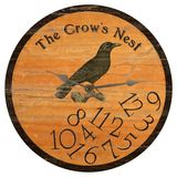 Black Crow Whatever Clock with silver hands