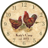 Personalized Country Clock with Gold Hands
