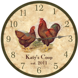 Personalized Country Clock with Silver Hands