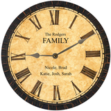 Personalized Household Clock silver hands