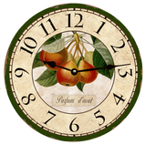 Pear Clock with Black Hands