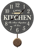 Gray Kitchen Pendulum Clock