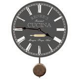 Personalized Cucina Clock- Gray Cucina Clock- Kitchen Clock