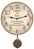 Personalized Grow Old Along with Me Wedding Clock Pendulum Clock