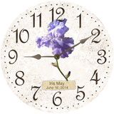 Personalized Iris Wall Clock