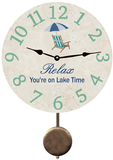 Relax You're on Lake Time Pendulum Clock