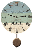 Life is Good at the Beach Pendulum Wall Clock