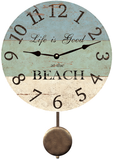 Life is Good at the Beach Pendulum Clock