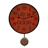 Life is Good Clock with pendulum
