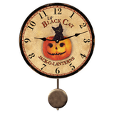Lil "Little" Black Cat Pendulum Clock
