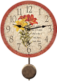 Lily Clock with Inspirational Religious Quote - Pendulum Clock