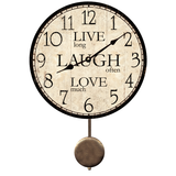 Live Laugh Love Pendulum Clock